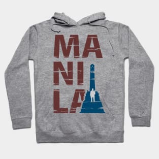 Manila typography with Luneta Rizal Park Manila Hoodie